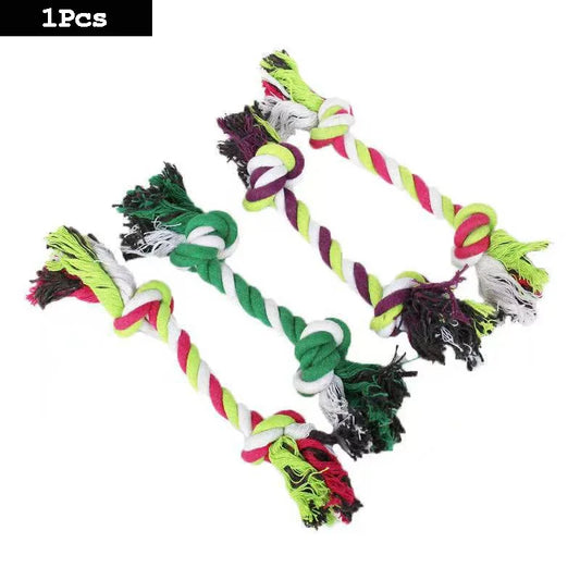 Durable Cotton Rope Dog Toy - Carrot Knot Ball and Dumbbell for Dental Health and Chewing Fun